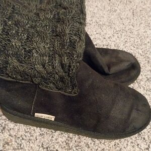 Muk Luks Charcoal Knit Boots